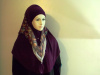 Cute Purple Long 2 Piece Amira Hijab w/Button style 4